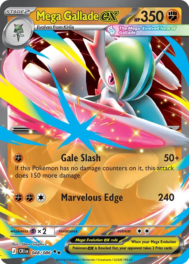 Pokémon TCG: Chaos Rising — Mega Gallade ex 48/086