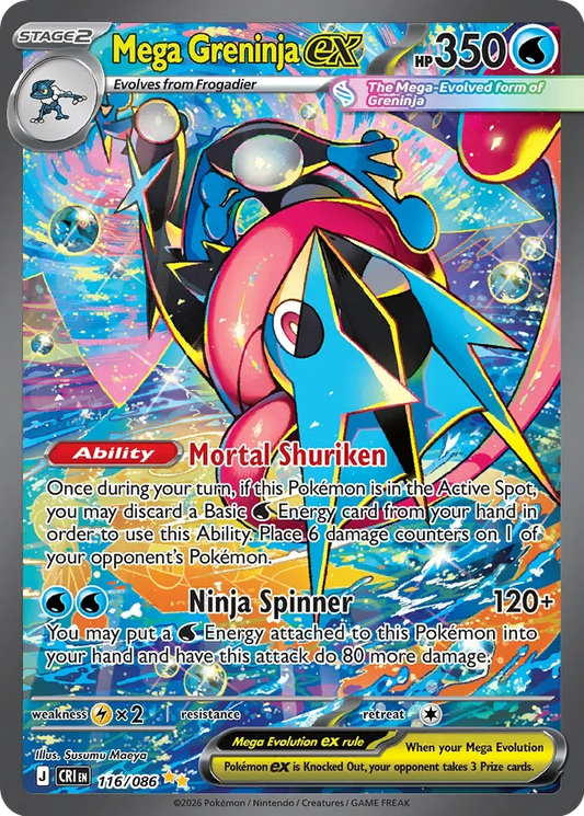 Pokémon TCG: Chaos Rising — Mega Greninja ex 116/086