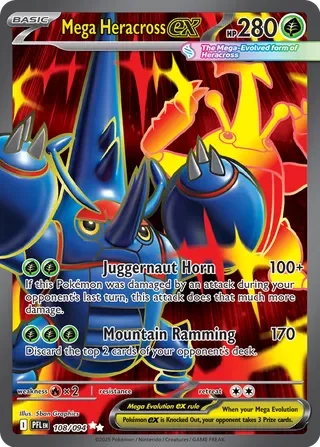 Pokémon TCG: Phantasmal Flames — Mega Heracross ex 108/094