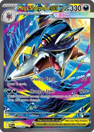 Pokémon TCG: Phantasmal Flames — Mega Sharpedo ex 127/094