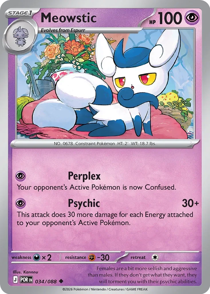 Pokémon TCG: Perfect Order — Meowstic 34/088