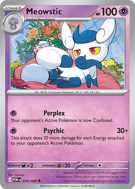 Pokémon TCG: Perfect Order — Meowstic 34/088