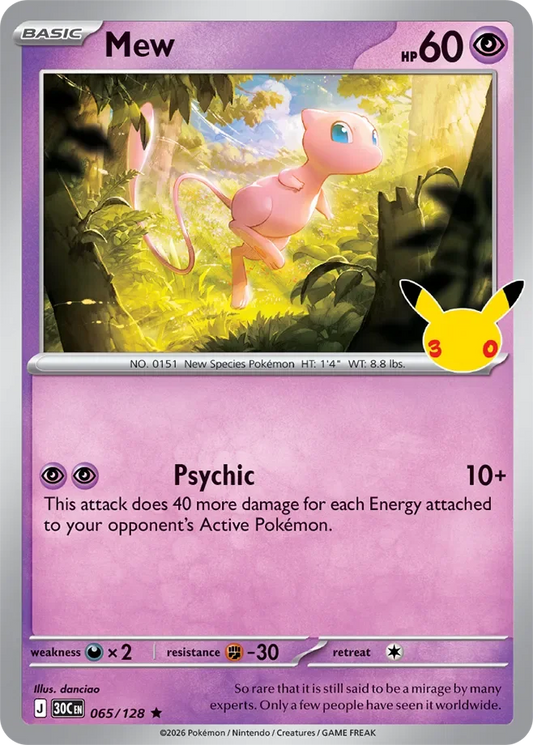 Pokémon TCG: 30th Celebration — Mew 65/128