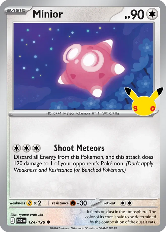 Pokémon TCG: 30th Celebration — Minior 124/128