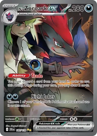Pokémon TCG: Journey Together — N's Zoroark ex 185/159