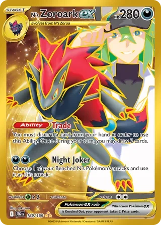 Pokémon TCG: Journey Together — N's Zoroark ex 189/159