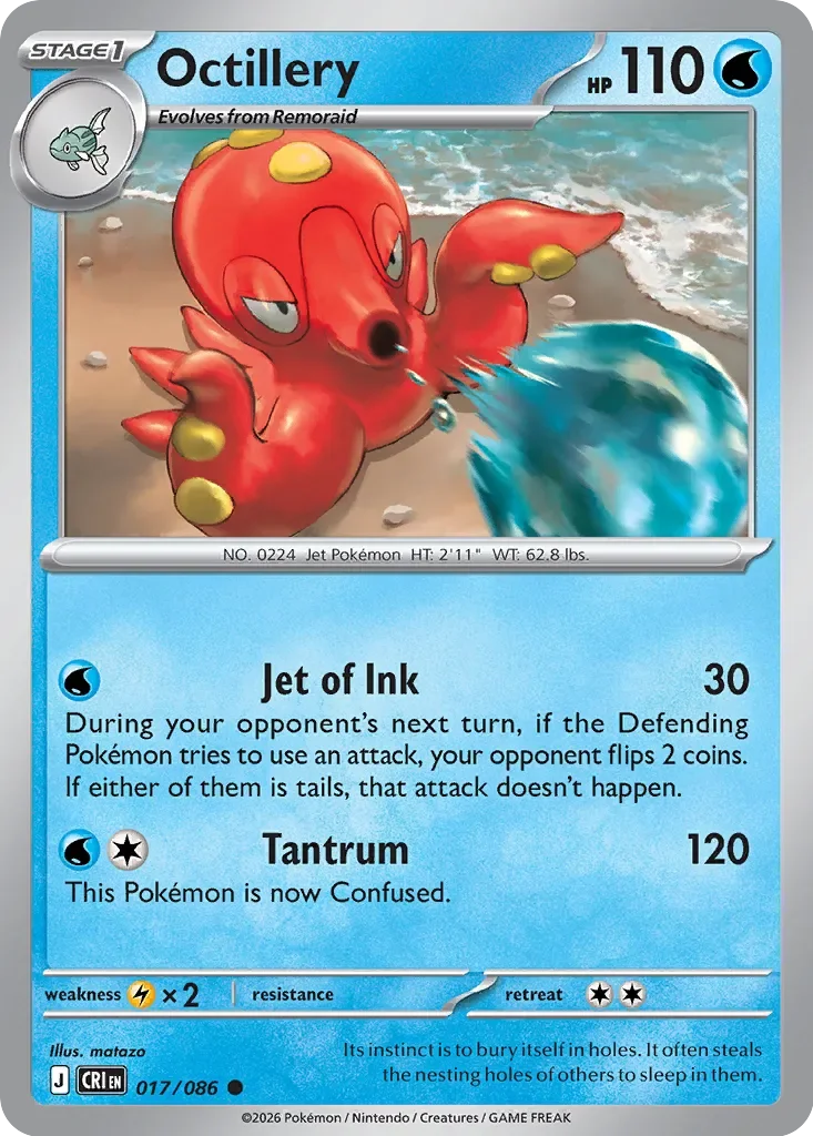 Pokémon TCG: Chaos Rising — Octillery 17/086