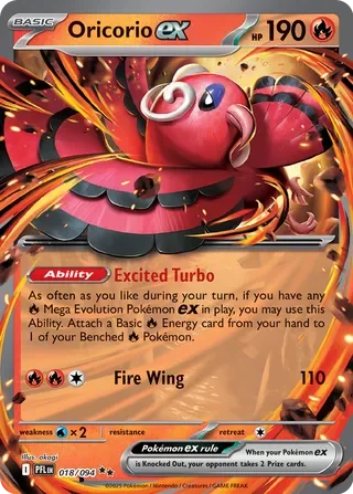 Pokémon TCG: Phantasmal Flames — Oricorio ex 18/094