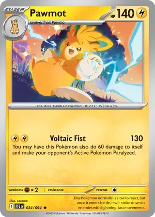 Pokémon TCG: Phantasmal Flames — Pawmot 34/094