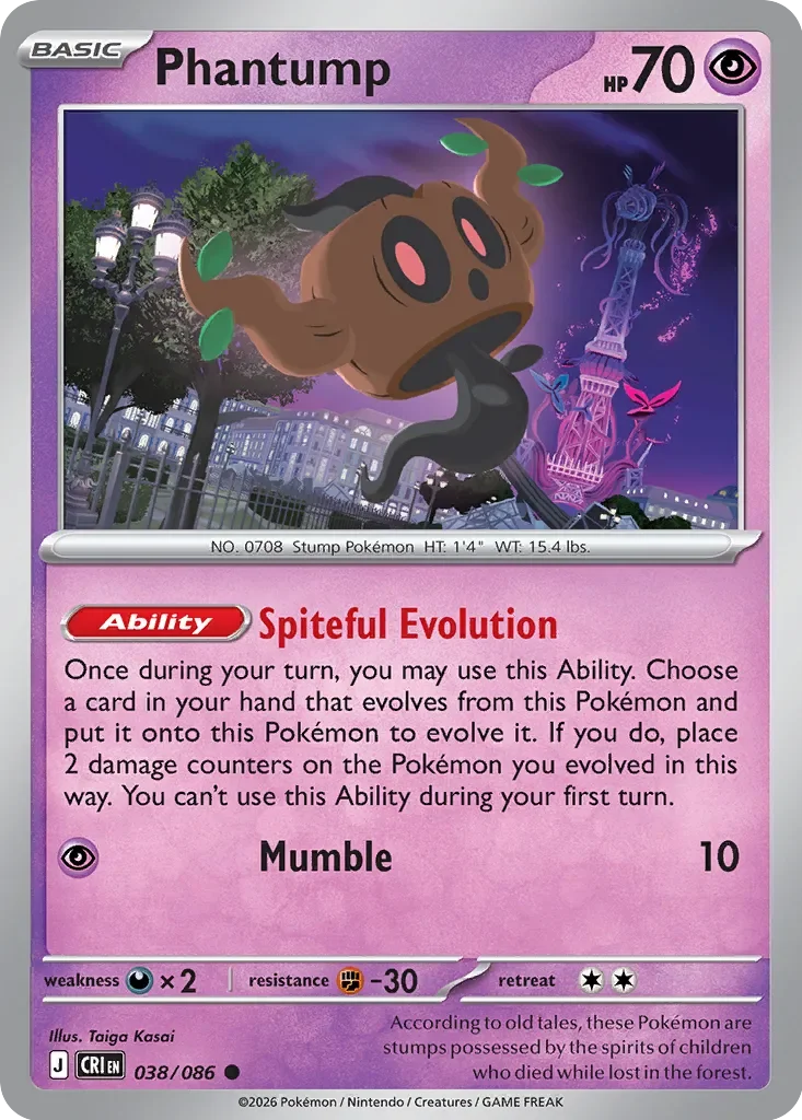 Pokémon TCG: Chaos Rising — Phantump 38/086