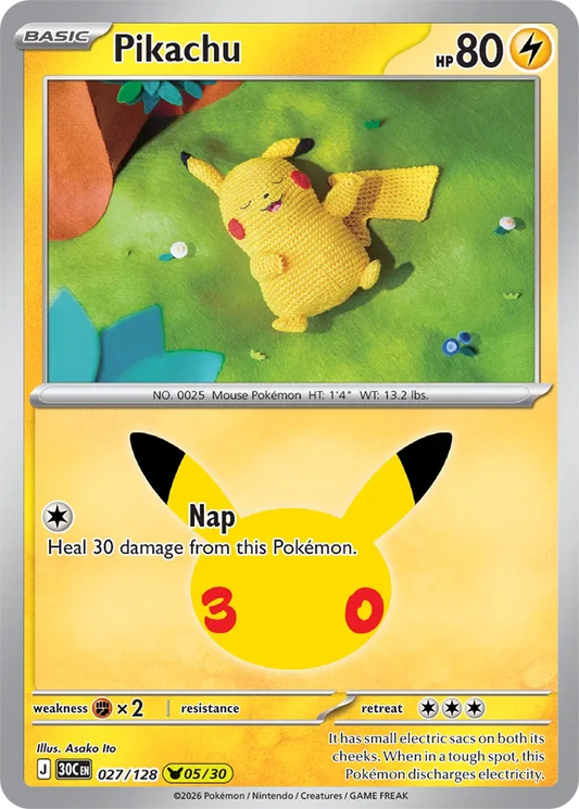 Pokémon TCG: 30th Celebration — Pikachu 27/128