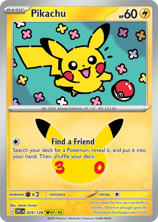Pokémon TCG: 30th Celebration — Pikachu 29/128