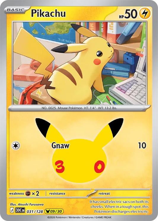 Pokémon TCG: 30th Celebration — Pikachu 31/128
