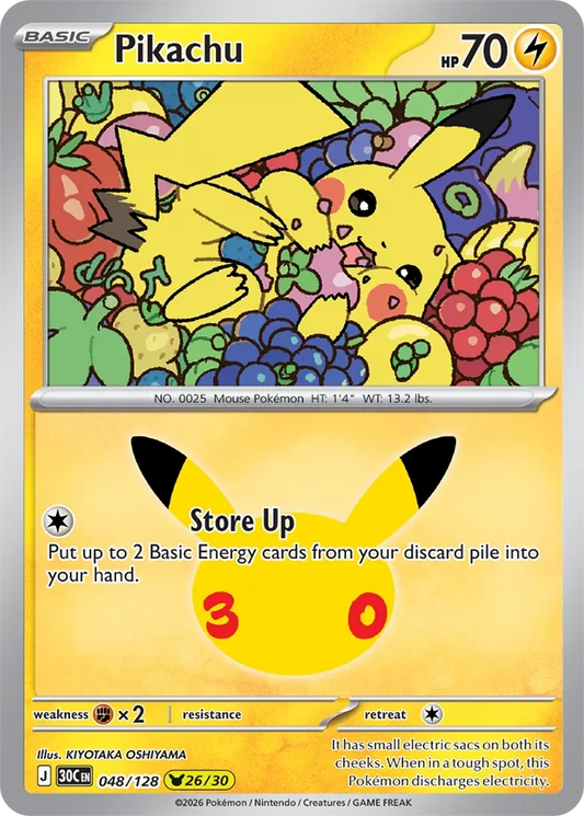 Pokémon TCG: 30th Celebration — Pikachu 48/128