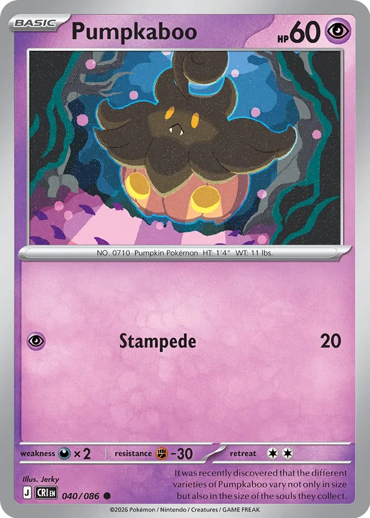 Pokémon TCG: Chaos Rising — Pumpkaboo 40/086