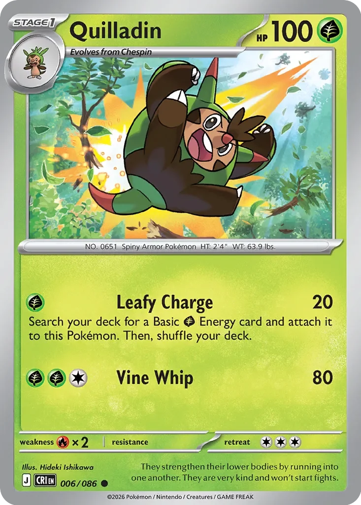 Pokémon TCG: Chaos Rising — Quilladin 6/086