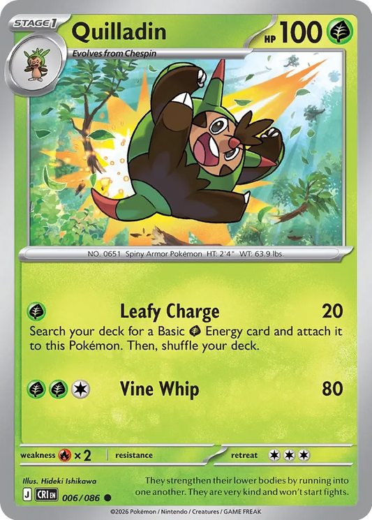 Pokémon TCG: Chaos Rising — Quilladin 6/086