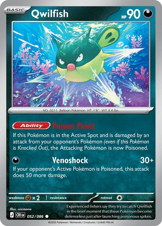 Pokémon TCG: Chaos Rising — Qwilfish 52/086