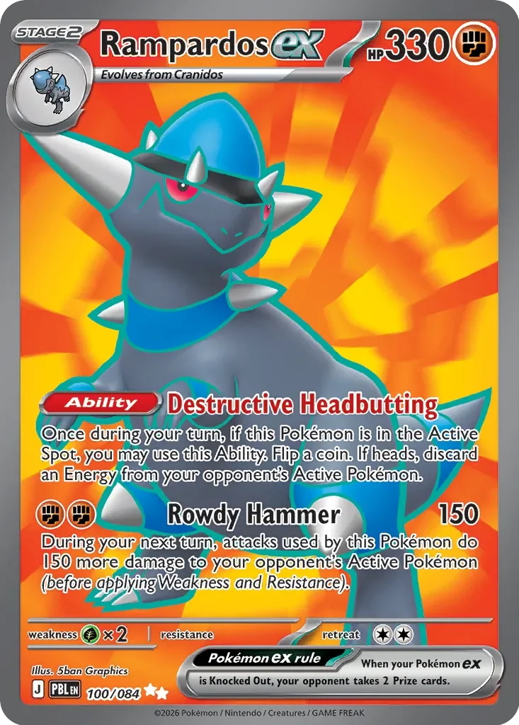 Pokémon TCG: Pitch Black — Rampardos ex 100/084