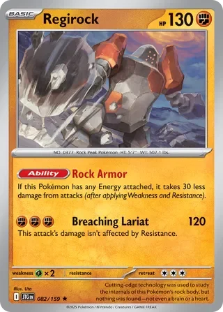Pokémon TCG: Journey Together — Regirock 82/159