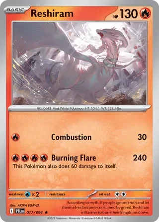Pokémon TCG: Phantasmal Flames — Reshiram 17/094