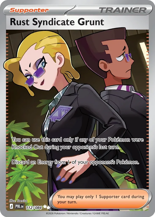 Pokémon TCG: Pitch Black — Rust Syndicate Grunt 112/084