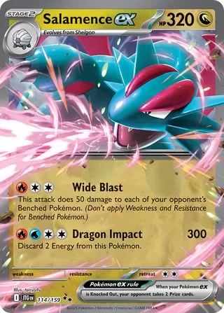 Pokémon TCG: Journey Together — Salamence ex 114/159