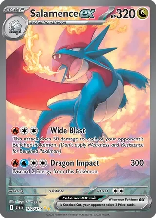 Pokémon TCG: Journey Together — Salamence ex 187/159