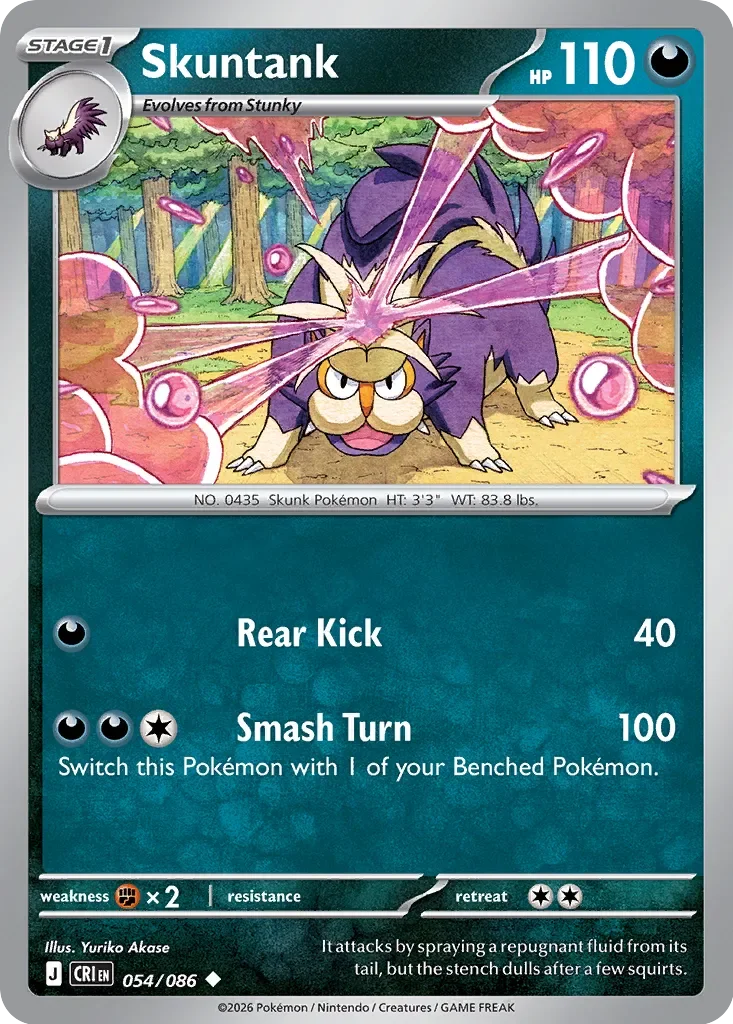 Pokémon TCG: Chaos Rising — Skuntank 54/086