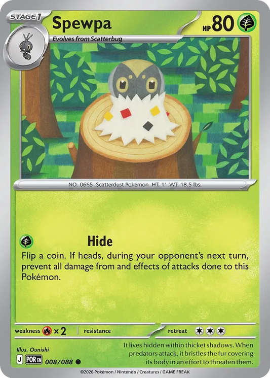 Pokémon TCG: Perfect Order — Spewpa 8/088