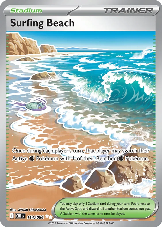 Pokémon TCG: Chaos Rising — Surfing Beach 114/086