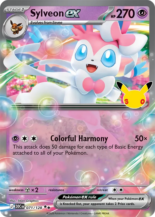 Pokémon TCG: 30th Celebration — Sylveon ex 71/128