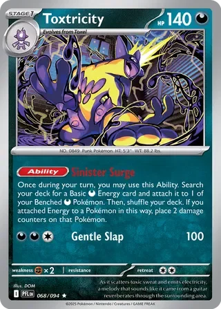Pokémon TCG: Phantasmal Flames — Toxtricity 68/094
