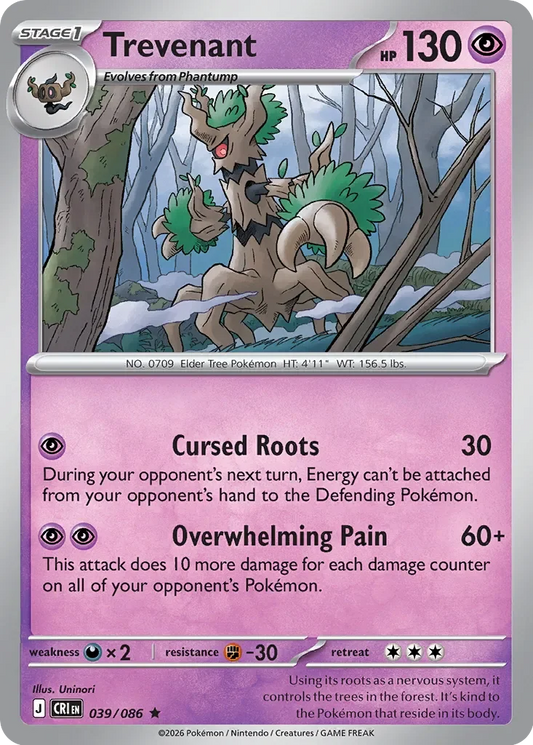 Pokémon TCG: Chaos Rising — Trevenant 39/086