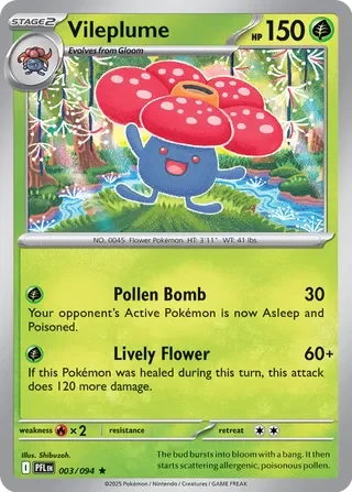 Pokémon TCG: Phantasmal Flames — Vileplume 3/094