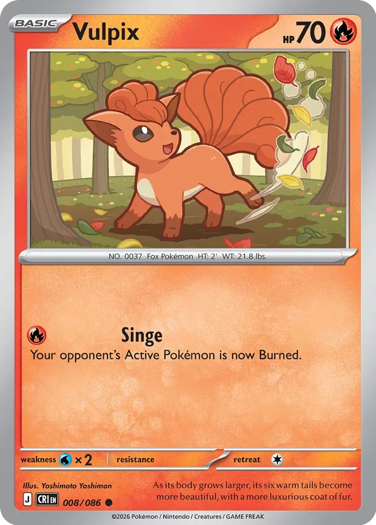 Pokémon TCG: Chaos Rising — Vulpix 8/086