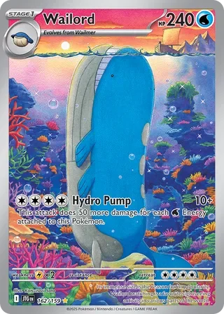 Pokémon TCG: Journey Together — Wailord 162/159