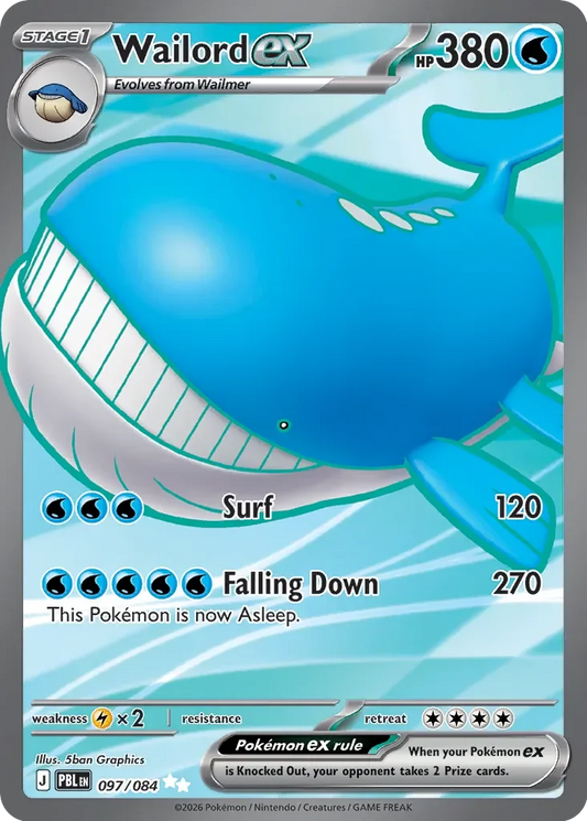 Pokémon TCG: Pitch Black — Wailord ex 97/084