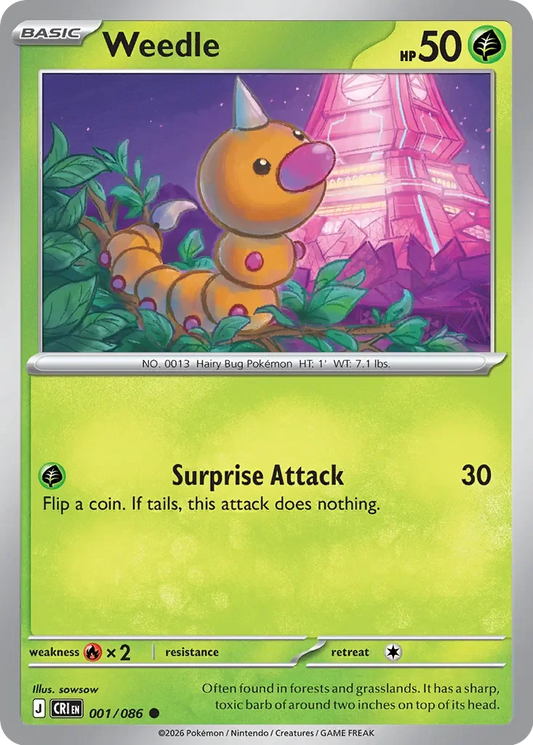 Pokémon TCG: Chaos Rising — Weedle 1/086