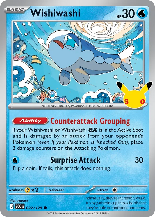 Pokémon TCG: 30th Celebration — Wishiwashi 22/128