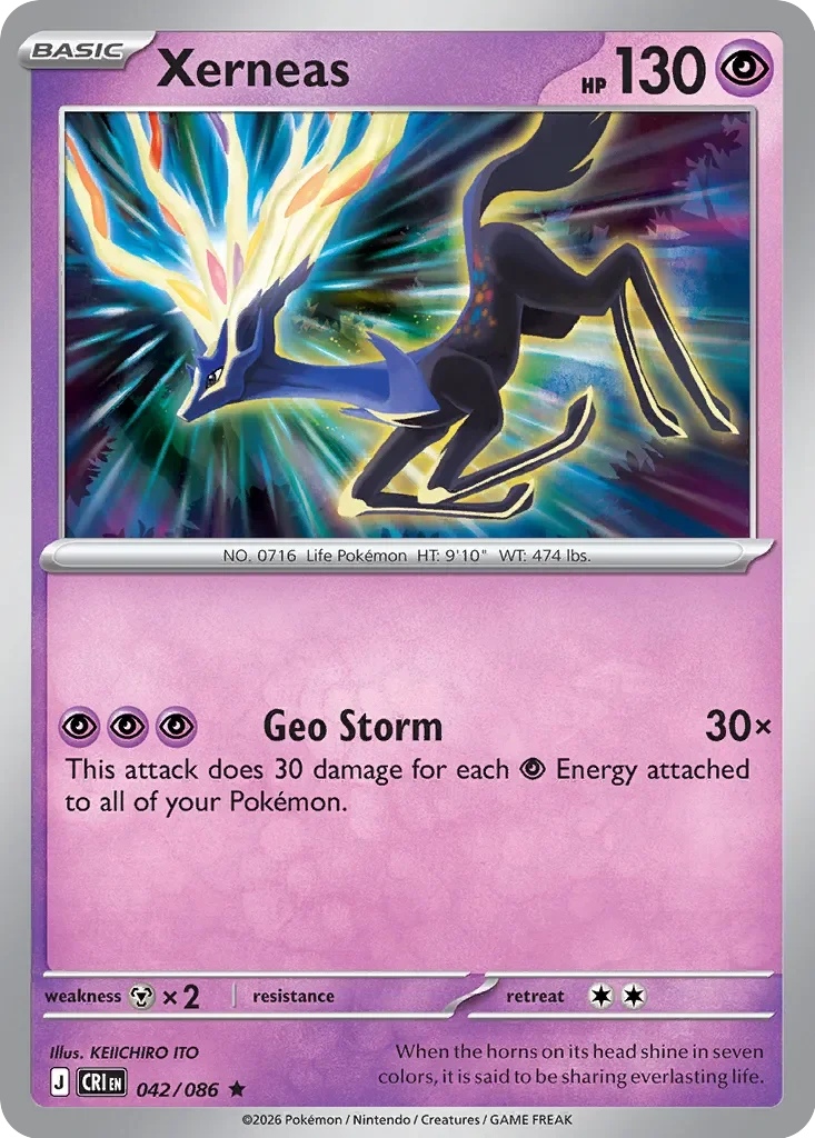 Pokémon TCG: Chaos Rising — Xerneas 42/086