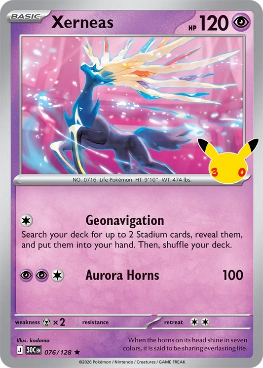 Pokémon TCG: 30th Celebration — Xerneas 76/128