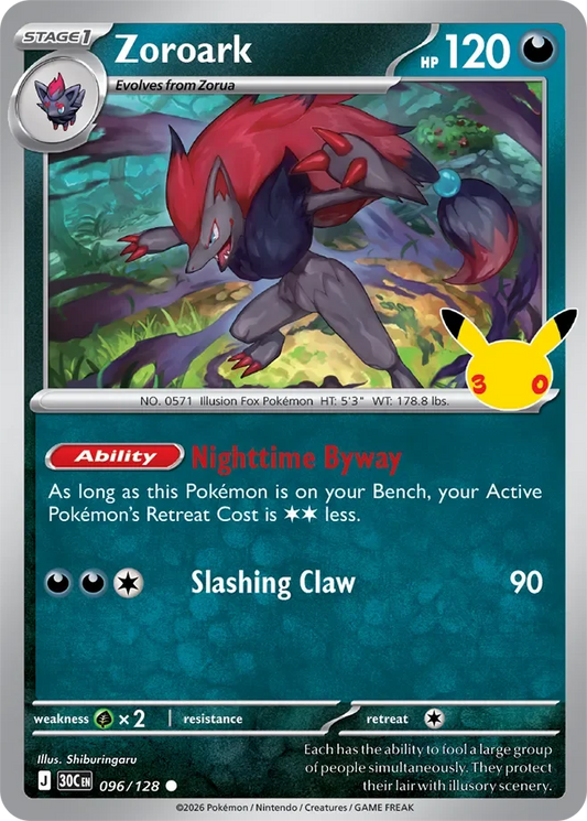 Pokémon TCG: 30th Celebration — Zoroark 96/128