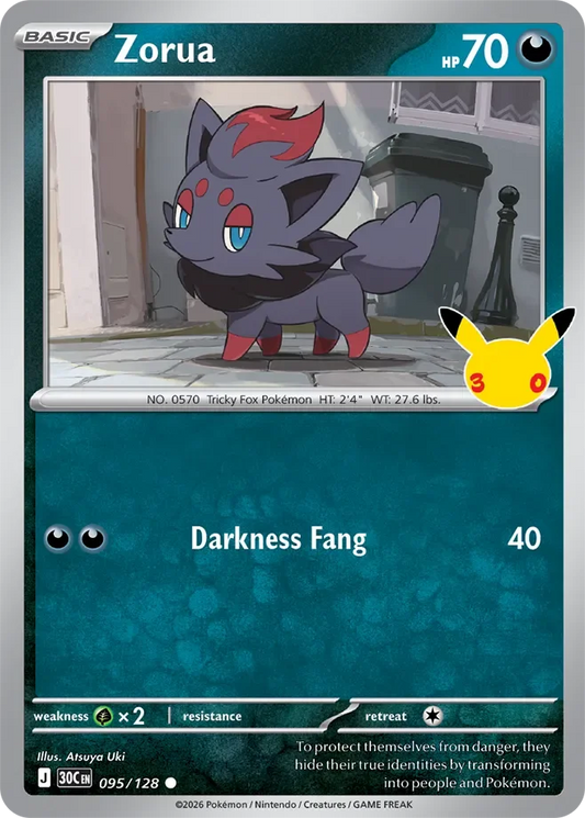 Pokémon TCG: 30th Celebration — Zorua 95/128