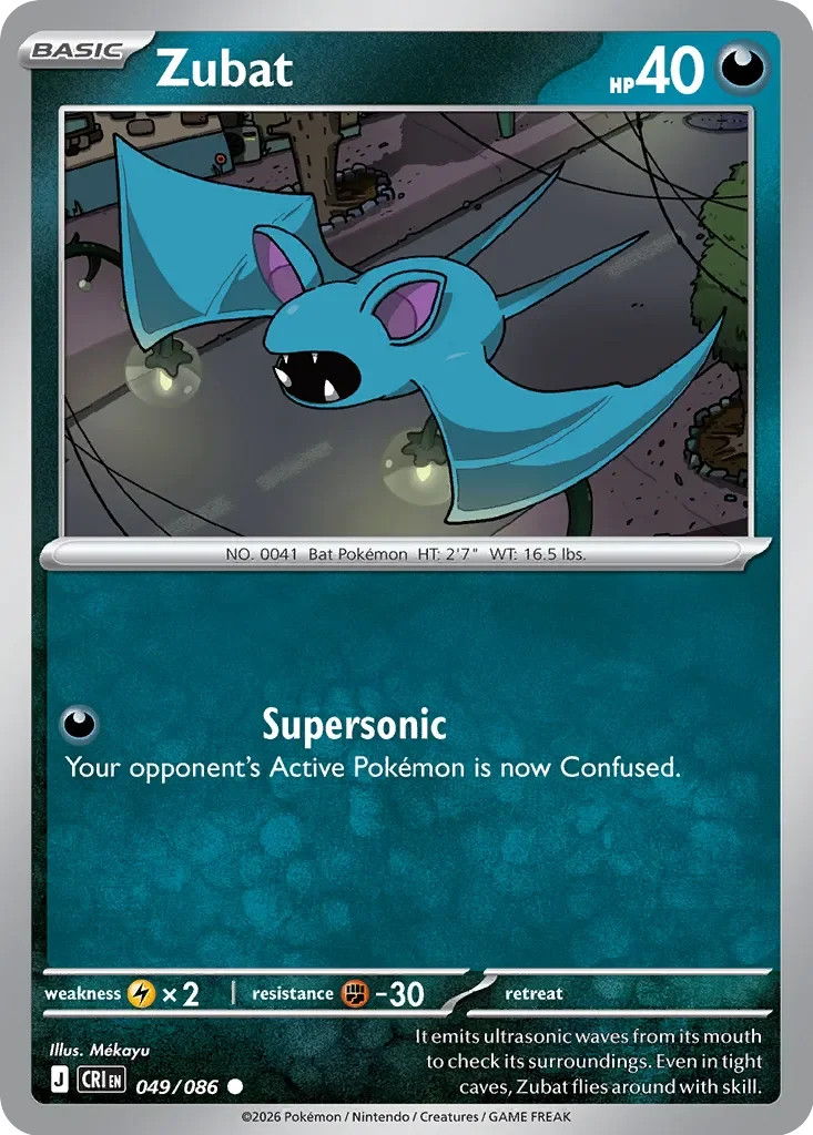 Pokémon TCG: Chaos Rising — Zubat 49/086