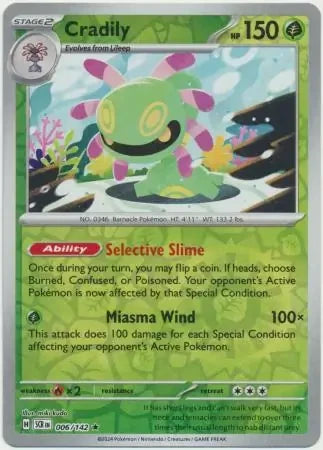 Pokémon TCG: Stellar Crown — Cradily 6/142