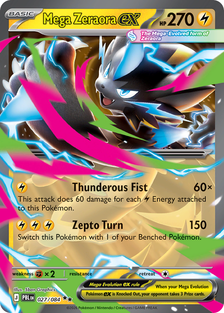 Mega Zeraora ex Pitch Black 27/084