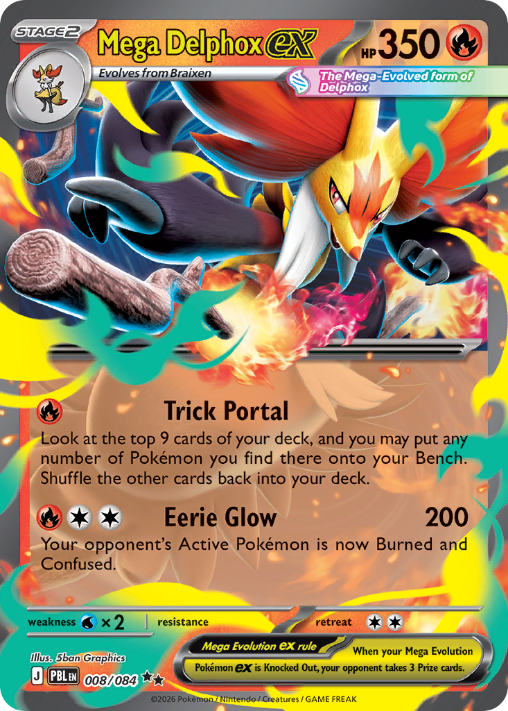 Mega Delphox ex Pitch Black 8/084
