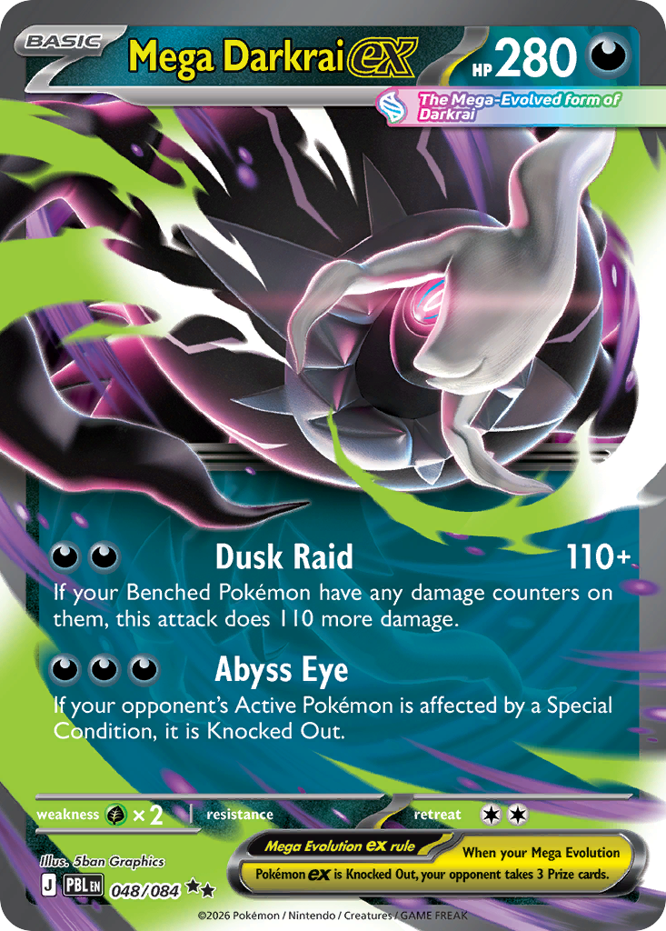 Mega Darkrai ex Pitch Black 48/084